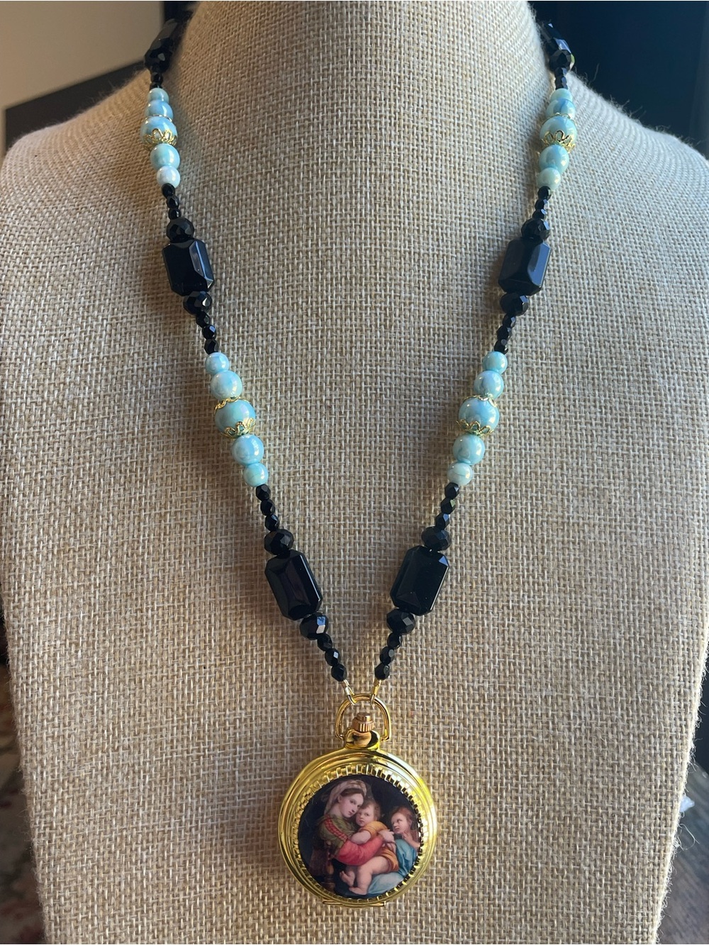 Artisan Made Vintage Pocket Watch Necklace
